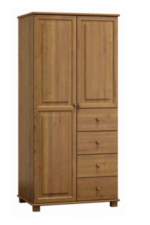 Kombinovaná šatní skříň BHAGIRA 3 z borovice