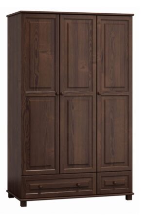 Skříň 3D BHAGIRA 1 z masivu borovice, barva ořech