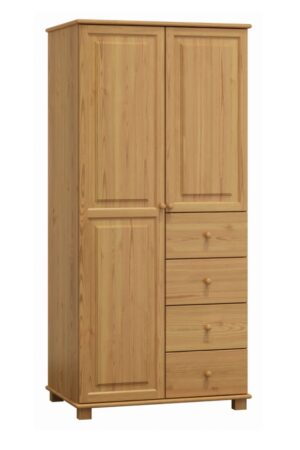 Kombinovaná šatní skříň 2D BHAGIRA z borovice
