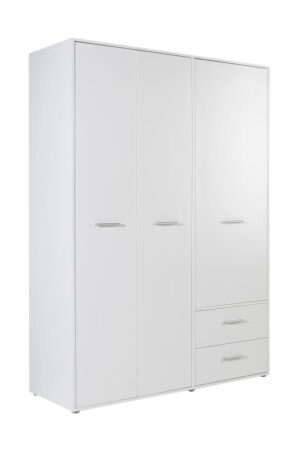 Kombinovaná šatní skříň BURAGEI v bílé barvě