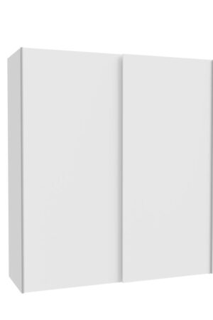 Bílá šatní skříň PAOLI s posuvnými dveřmi.