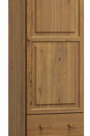 Šatní skříň 1D BHAGIRA 4 z masivu borovice mořená na dub