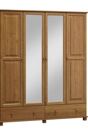 Kombinovaná šatní skříň BHAGIRA 3 z masivu borovice