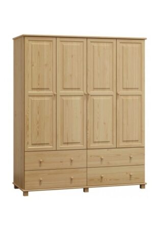 Šatní skříň 4D BHAGIRA 6 z masivní borovice