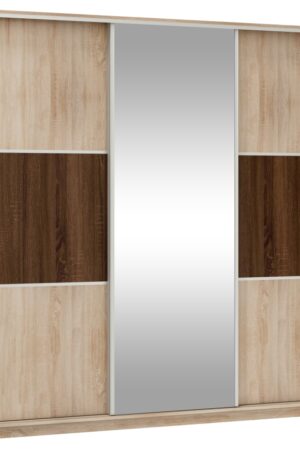 Šatní skříň MELROSE 4 D se zrcadlem v dub sonoma