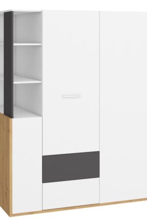 Skříň LEPON 155 v barvách dub artisan a bílá