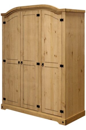 Prostorná šatní skříň PIMBOW 3D z borovice