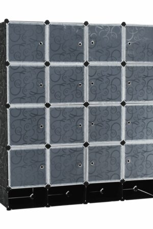 Šatní organizér APIUM v černé barvě z plastu a kovu