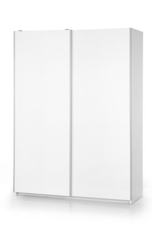 Kombinovaná skříň RYDER 150 cm, bílý lesk, posuvné dveře