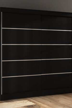 Černá šatní skříň HEMIS IV s moderním designem