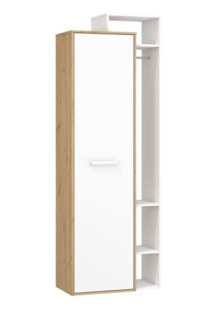 Skříň DORINDA 1D v dub artisan a bílé barvě