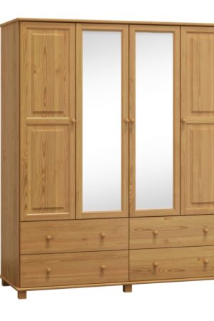 Skříň 4D BHAGIRA 4 z masivu borovice s olšovým mořením