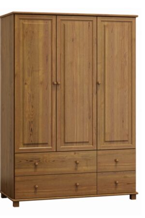 Kombinovaná šatní skříň BHAGIRA 7 z borovice