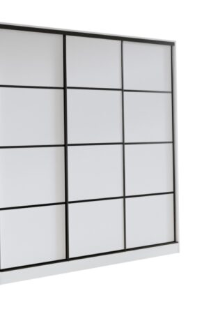 Bílá šatní skříň HARAZIA 150 bez zrcadla