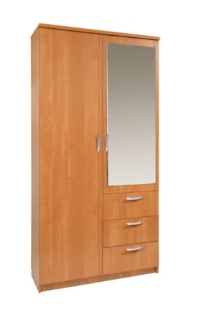 Šatní skříň URUNGA 2D60 se zrcadlem v olše