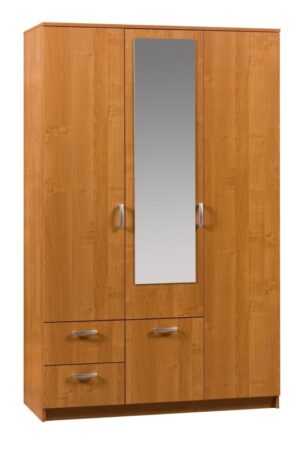 Šatní skříň BATLOW II se zrcadlem v olši