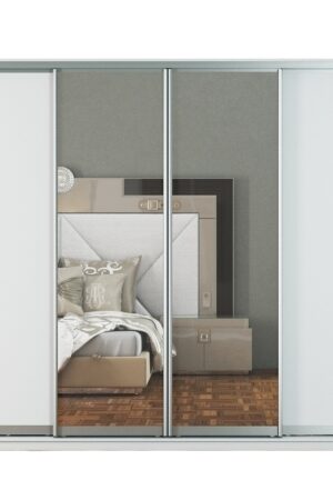 Skříň s posuvnými dveřmi TORB 280 cm v bílém provedení