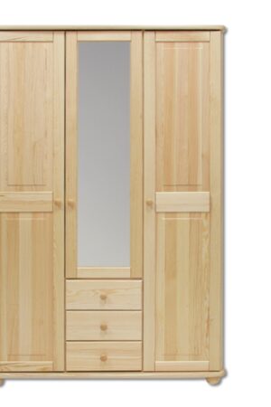 Třídveřová skříň FOSSIL z masivní borovice