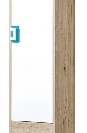 Policová skříň UWARA v dubu jasném a bílé