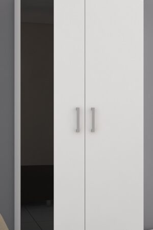 Skříň MANGONA v bílém a černém lesku