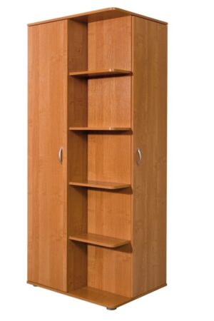 Rohová šatní skříň GRAFTON v olšovém provedení