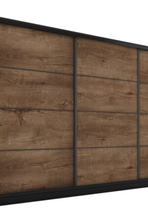 Šatní skříň HARAZIA 280 bez zrcadla v černém matu