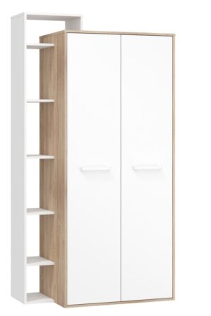 Skříň DORINDA 2D levá v dub sonoma a bílé barvě