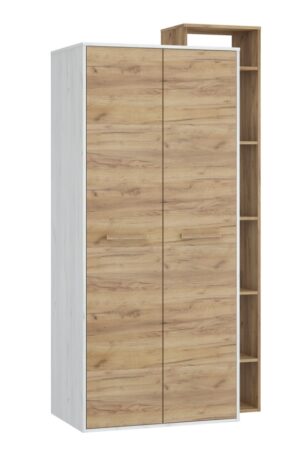 Skříň DORINDA 2D pravá, craft bílý a craft zlatý