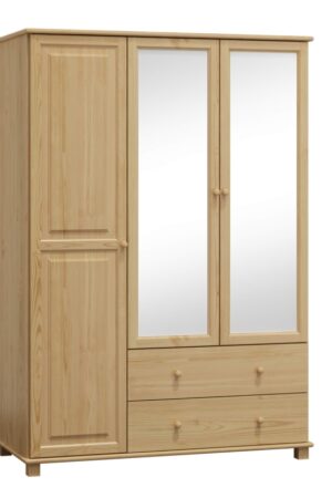 Šatní skříň 3D BHAGIRA 6 z masivu borovice