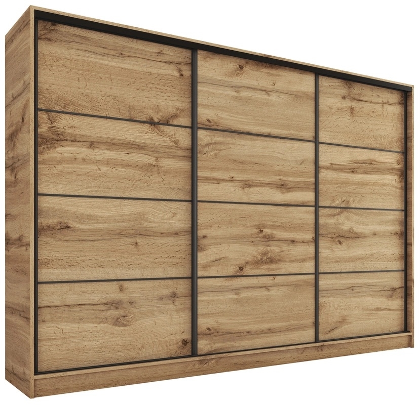 Šatní skříň HARAZIA 250 bez zrcadla, dub wotan