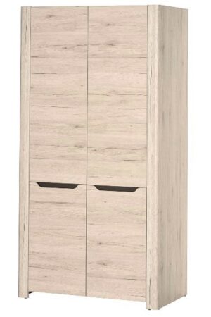 Šatní skříň MAWSON, dub sanremo a hnědá barva