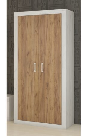 Skříň GOUDINI 2D v craft bílém a zlatém provedení