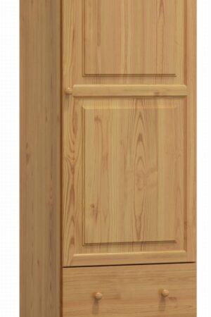 Šatní skříň 1D BHAGIRA 4 z borovice v olšovém moření