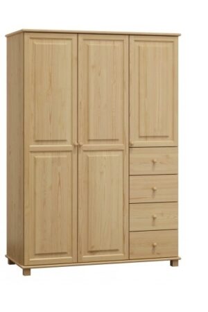 Šatní skříň 3D BHAGIRA 4 z masivní borovice
