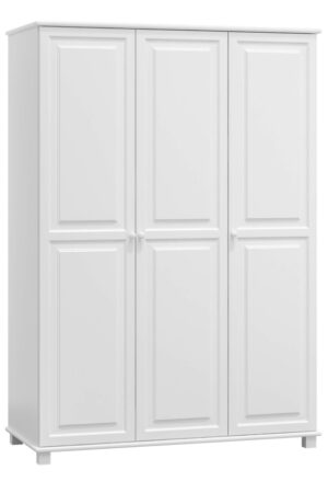 Třídveřová skříň BHAGIRA z bílého masivu borovice