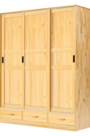 Skříň KIORA 3 dveře z masivní borovice