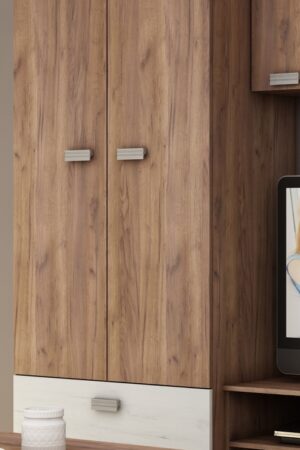 Šatní skříň KEATING craft tobaco/bílý, 5 let záruka