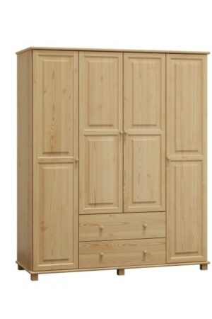 Skříň 4D BHAGIRA 2 z masivní borovice šíře 180 cm