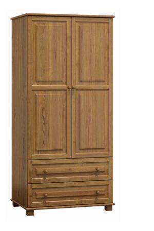 Šatní skříň 2D BHAGIRA 4 z borovice, šíře 90 cm