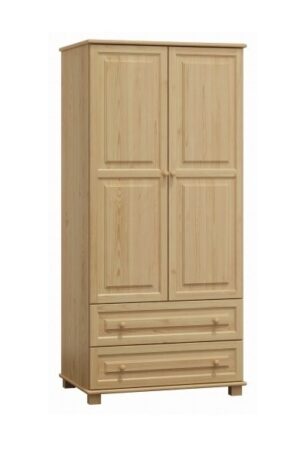 Kombinovaná šatní skříň 2D BHAGIRA z masivu borovice