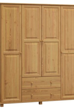 Skříň 4D BHAGIRA 2 z masivu borovice v olši