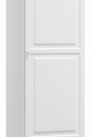 Policová skříň BHAGIRA 5 z masivu borovice v bílé barvě