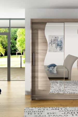 Šatní skříň TABARI S trufla se zrcadlem