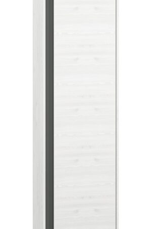 Šatní skříň TURBIO v borovici sněžné s antracitovými detaily