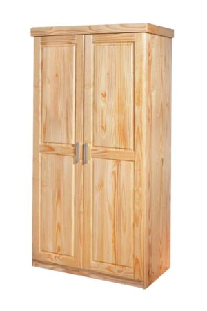 Dvoudveřová skříň CHARBON z masivní borovice