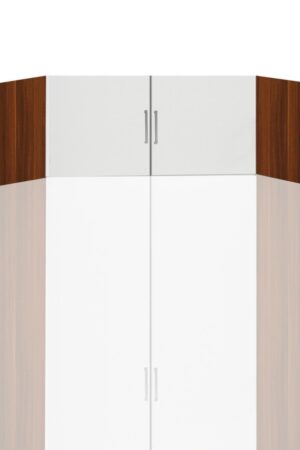 Rohový nástavec BUANG ořech/bílá v interiéru