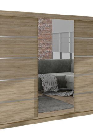 Šatní skříň HARDY VI se zrcadlem v dub sonoma