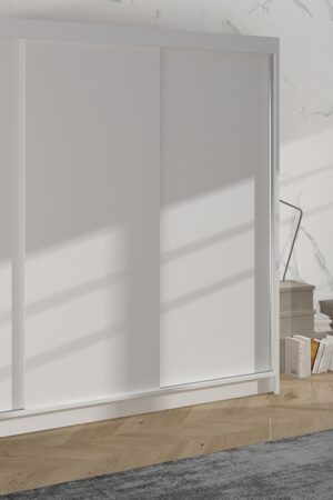 Bílá šatní skříň HARDY II s moderním designem