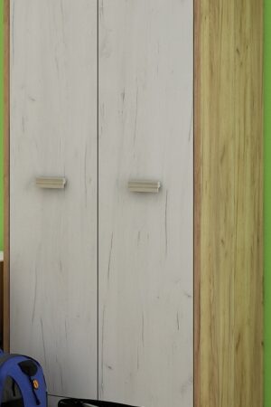 Skříň NELLORE v craft zlatém a bílém provedení