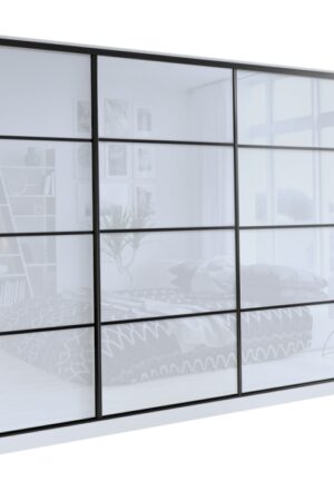 Bílá šatní skříň HARAZIA 250 bez zrcadla